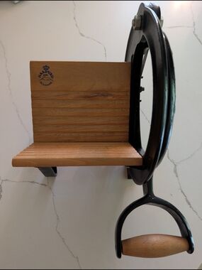 Raadvad Denmark Wooden Hand Slicer with Black Metal Frame